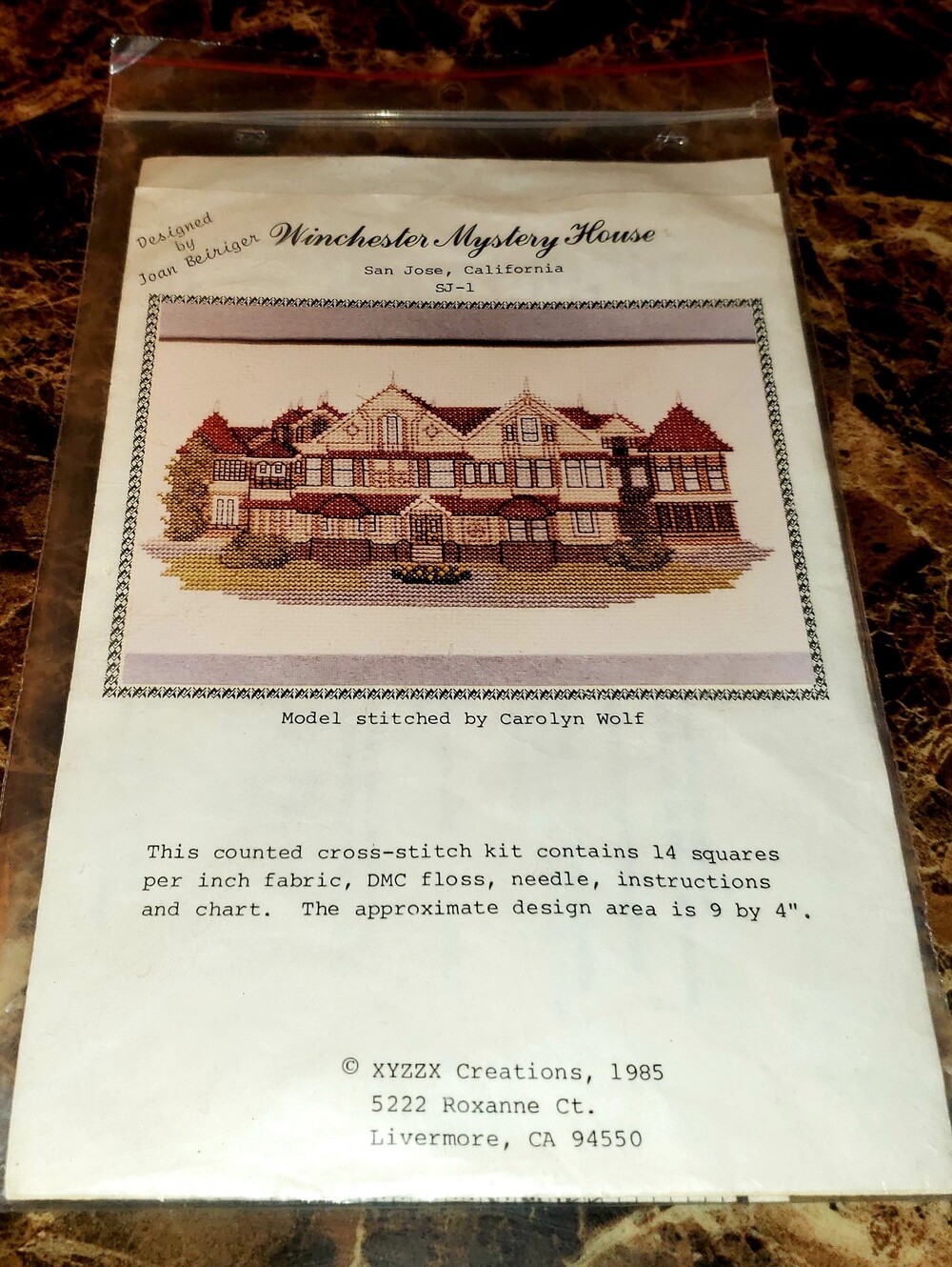 Vintage "Winchester Mystery House" Cross-Stitch Pattern